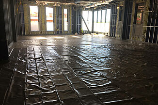 College of the Holy Cross - Finished View of REGUPOL acoustics A finished view of the REGUPOL acoustic products in a room of the Joanne Chouinard-Luth Recreation and Wellness Center at the College of the Holy Cross.